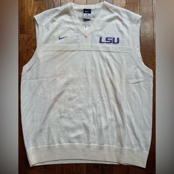 Nike White V-Neck Sweater Vest - Picture 1 of 6